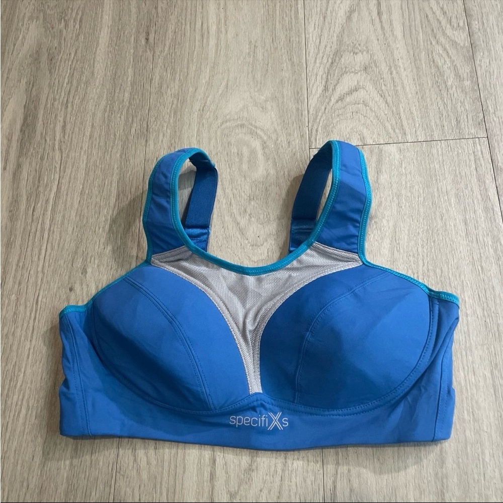 Blue High-Support Sports Bra